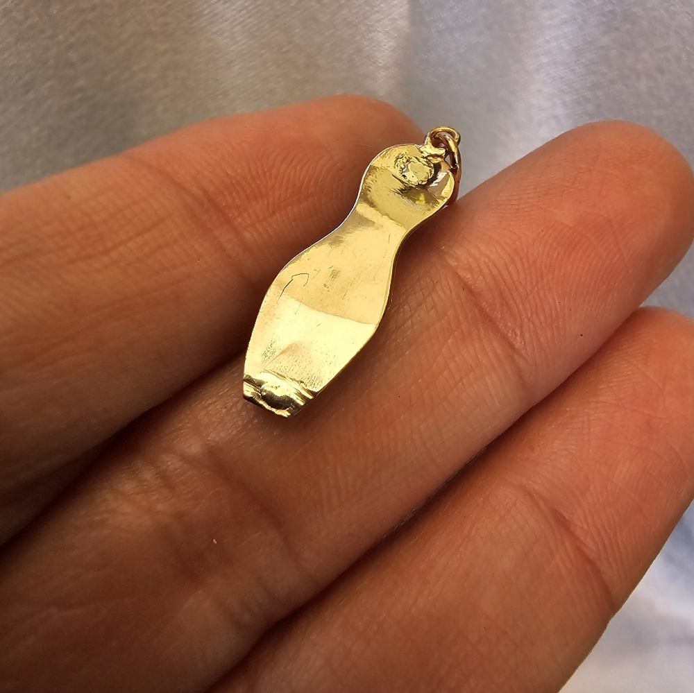 10k Solid Gold Sandal Charm / Pendant - image 7